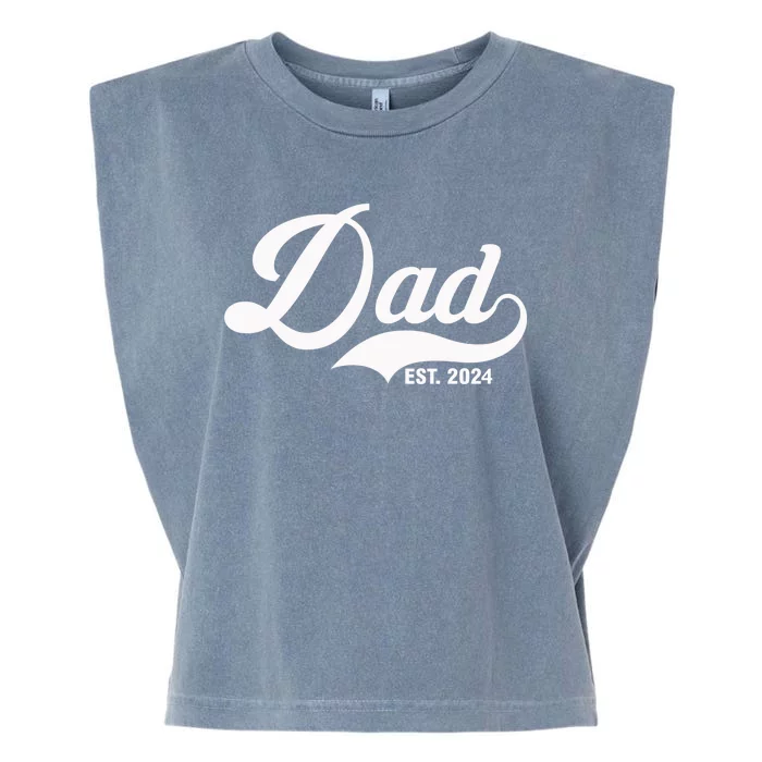 Dad Est. 2024 Garment-Dyed Women's Muscle Tee