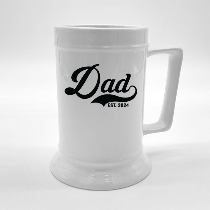 Dad Est. 2024 Front & Back Beer Stein