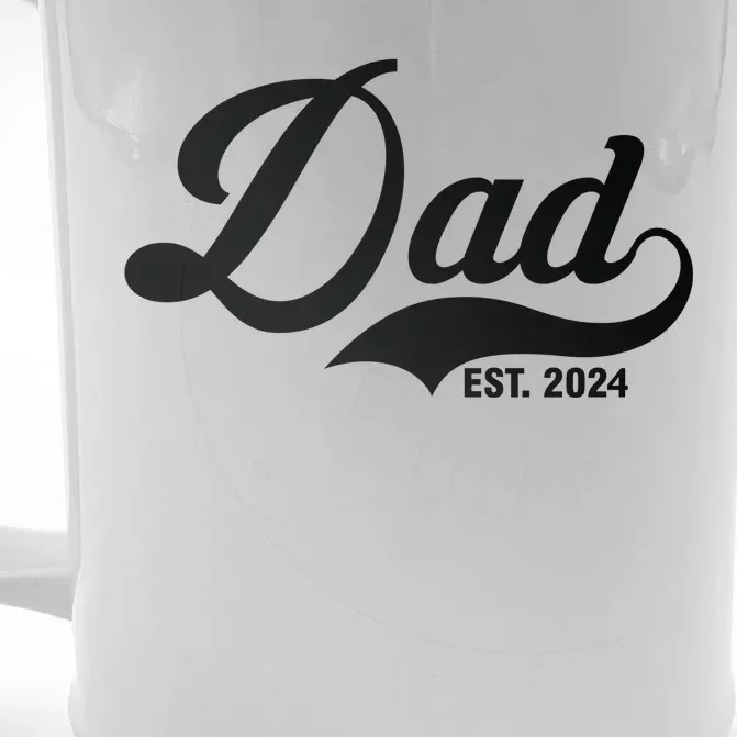 Dad Est. 2024 Front & Back Beer Stein