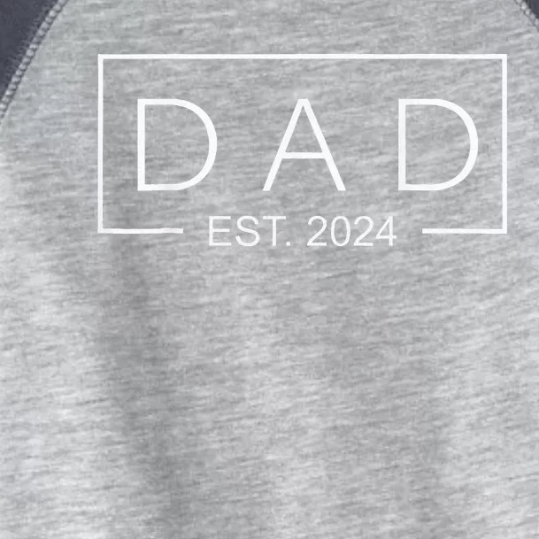 Dad Est 2024 Soon To Be Dad 2024 Pregnancy Announcement Toddler Fine Jersey T-Shirt