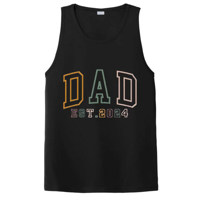 Dad Est 2024 New Dad Gift For Dad Anniversary Performance Tank