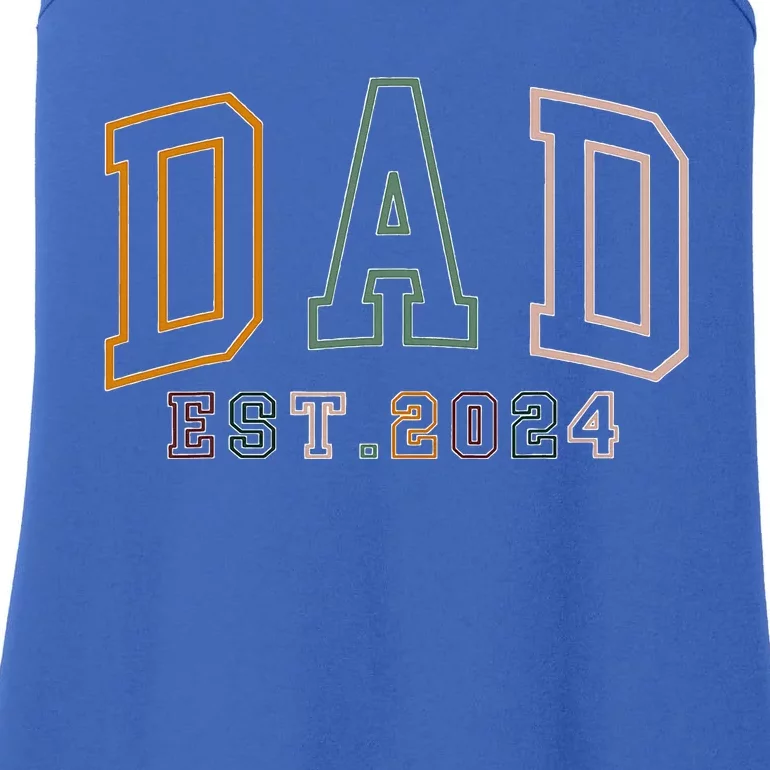 Dad Est 2024 New Dad Gift For Dad Anniversary Ladies Essential Tank