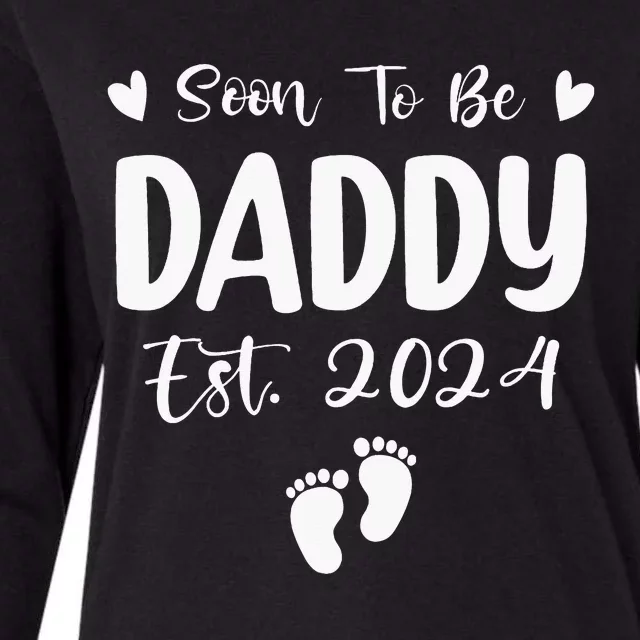 Dad Est 2024 Soon To Be Daddy Pregnancy Announcement Womens Cotton Relaxed Long Sleeve T-Shirt