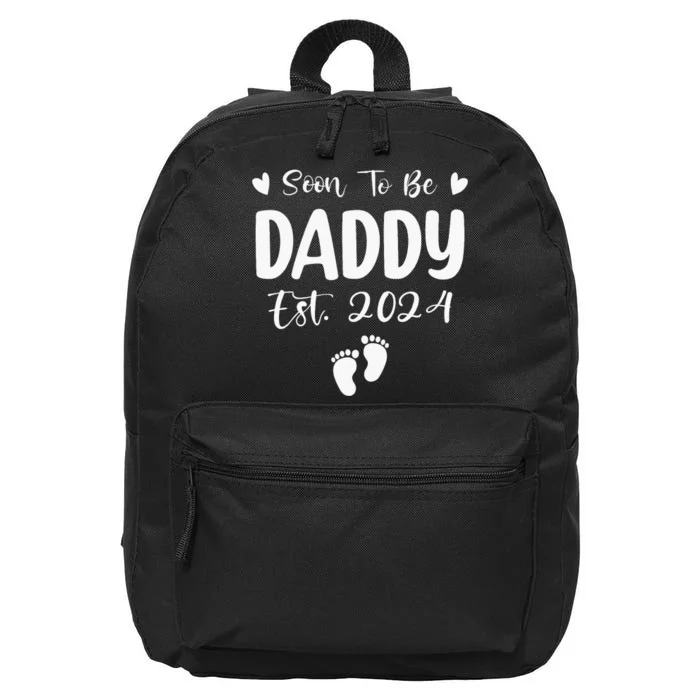 Dad Est 2024 Soon To Be Daddy Pregnancy Announcement 16 in Basic Backpack