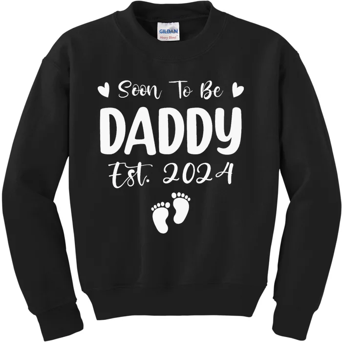 Dad Est 2024 Soon To Be Daddy Pregnancy Announcement Kids Sweatshirt