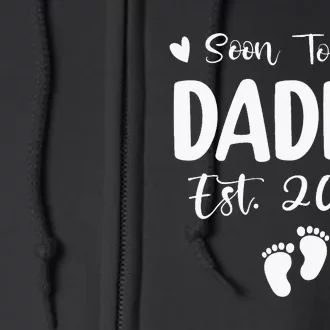 Dad Est 2024 Soon To Be Daddy Pregnancy Announcement Full Zip Hoodie