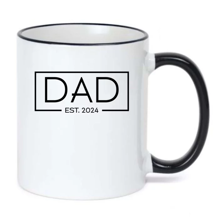 Dad Est. 2024 FatherS Day Celebration Black Color Changing Mug