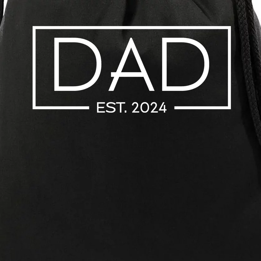 Dad Est. 2024 FatherS Day Celebration Drawstring Bag