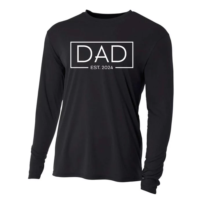 Dad Est. 2024 FatherS Day Celebration Cooling Performance Long Sleeve Crew