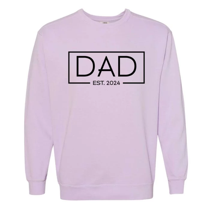 Dad Est. 2024 FatherS Day Celebration Garment-Dyed Sweatshirt