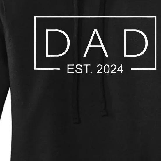 Dad Est 2024 Soon To Be Dad 2024 Pregnancy Announcement Women's Pullover Hoodie