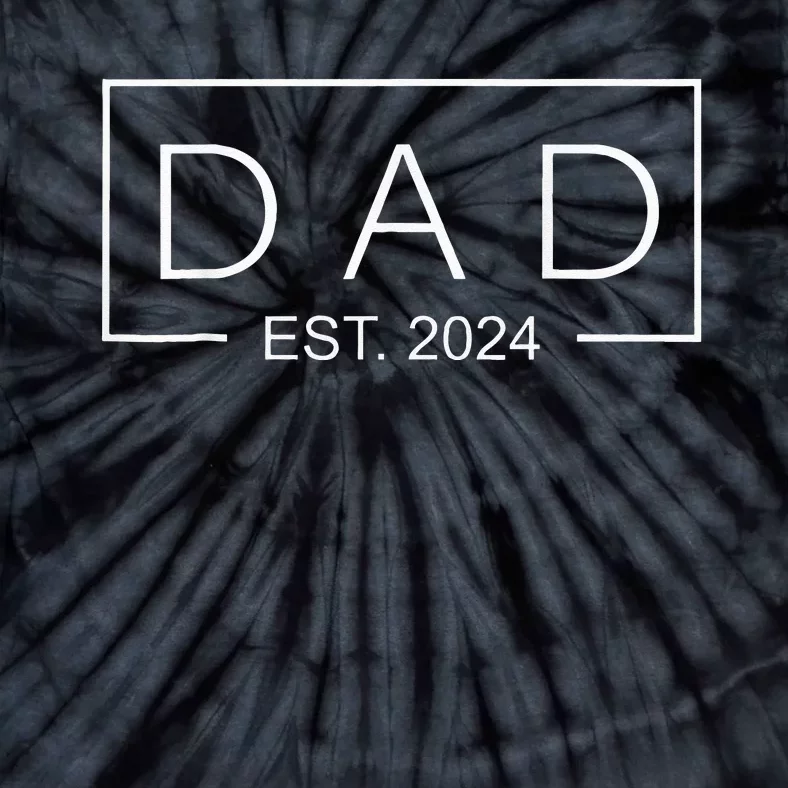 Dad Est 2024 Soon To Be Dad 2024 Pregnancy Announcement Tie-Dye T-Shirt