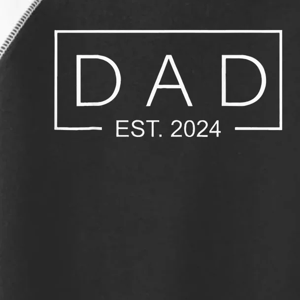 Dad Est 2024 Soon To Be Dad 2024 Pregnancy Announcement Toddler Fine Jersey T-Shirt