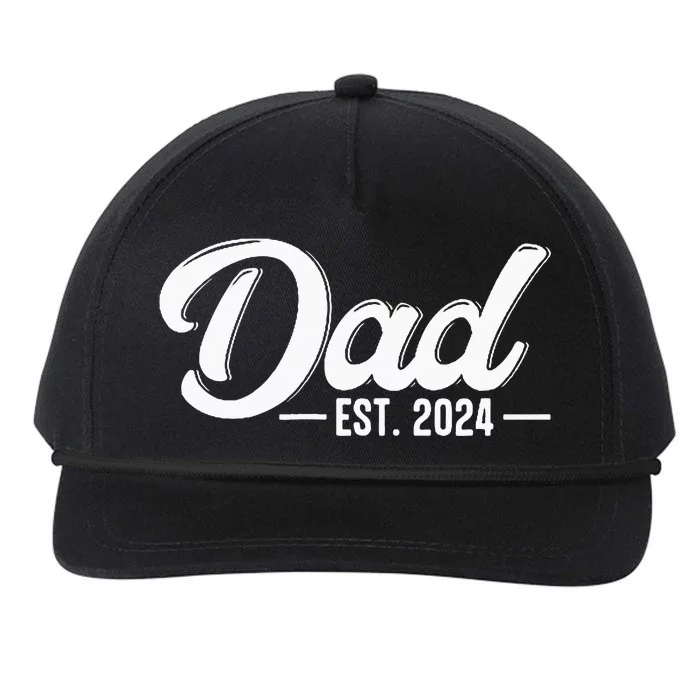 Dad Est. 2024 Soon To Be Dad Pregnancy Announcement Snapback Five-Panel Rope Hat