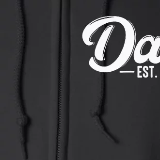 Dad Est. 2024 Soon To Be Dad Pregnancy Announcement Full Zip Hoodie