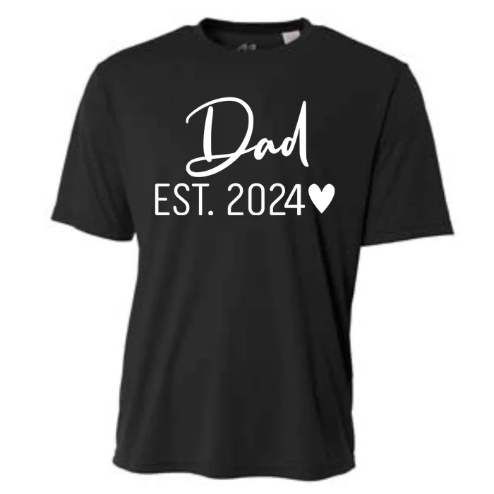 Dad Est. 2024 New Baby Cooling Performance Crew T-Shirt