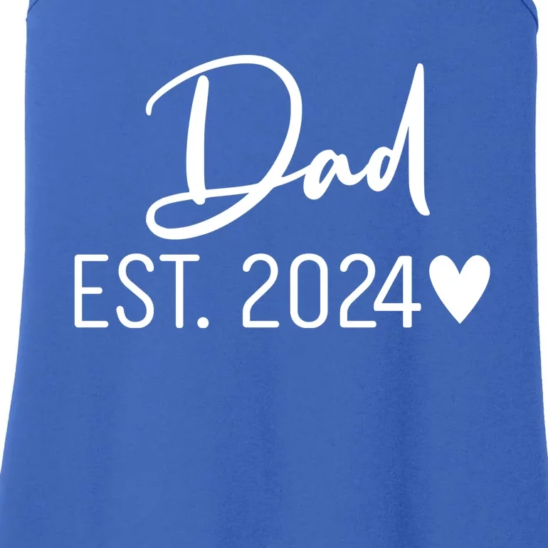 Dad Est. 2024 New Baby Ladies Essential Tank