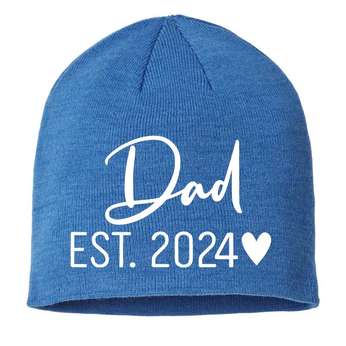 Dad Est. 2024 New Baby 8 1/2in Sustainable Knit Beanie