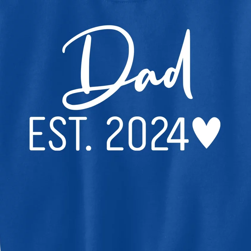 Dad Est. 2024 New Baby Kids Sweatshirt