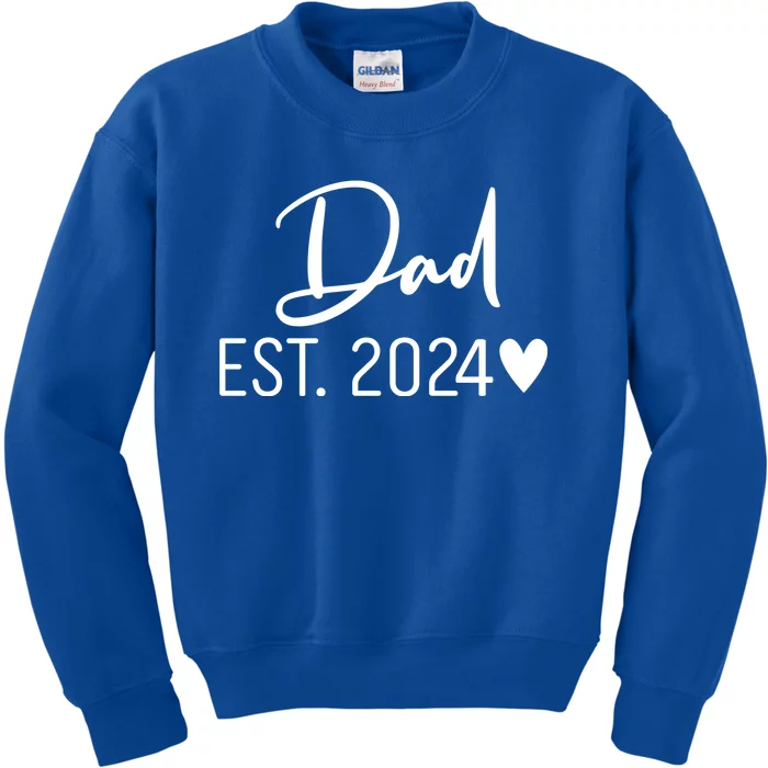 Dad Est. 2024 New Baby Kids Sweatshirt