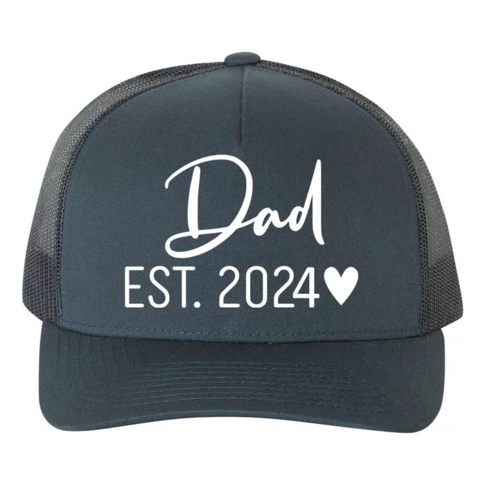 Dad Est. 2024 New Baby Yupoong Adult 5-Panel Trucker Hat