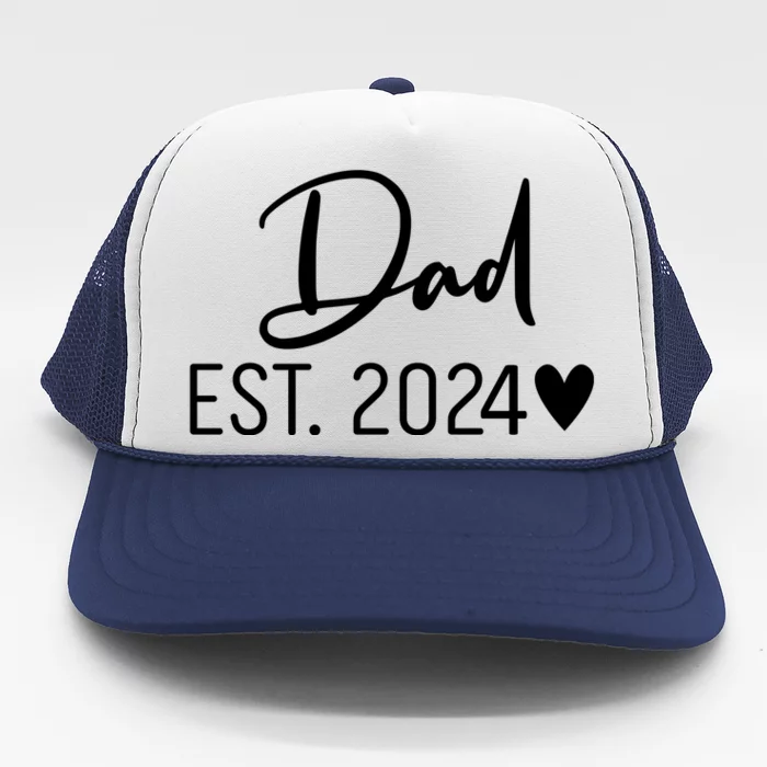 Dad Est. 2024 New Baby Trucker Hat