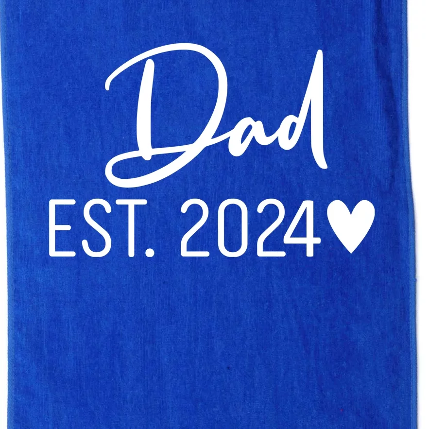 Dad Est. 2024 New Baby Platinum Collection Golf Towel