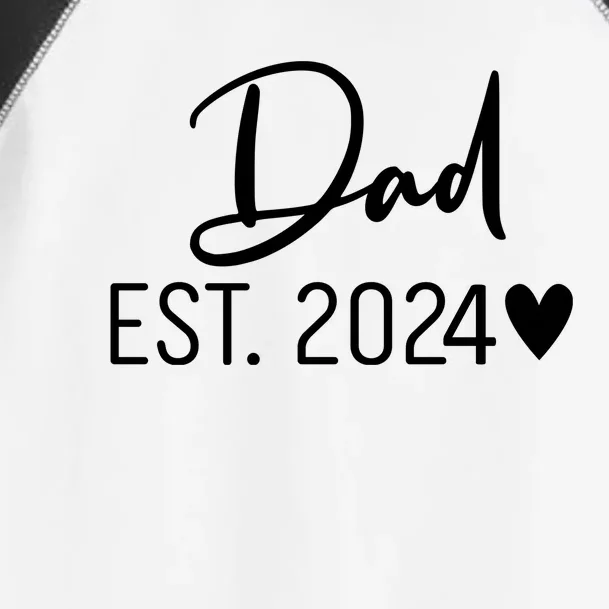 Dad Est. 2024 New Baby Toddler Fine Jersey T-Shirt