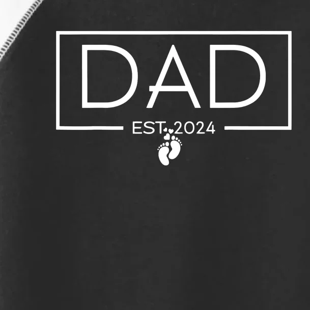 Dad Est 2024 Expect Baby 2024 Father 2024 New Dad 2024 Toddler Fine Jersey T-Shirt