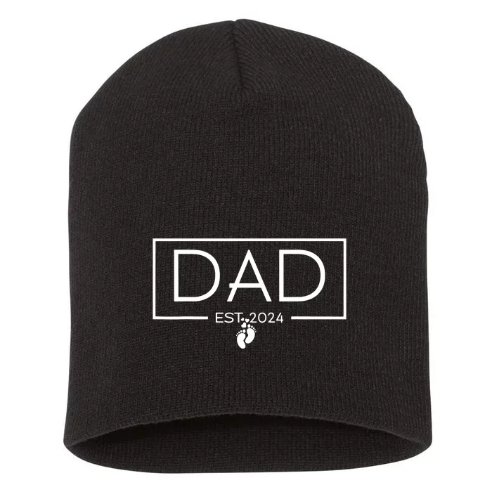 Dad Est 2024 Expect Baby 2024 Father 2024 New Dad 2024 Short Acrylic Beanie