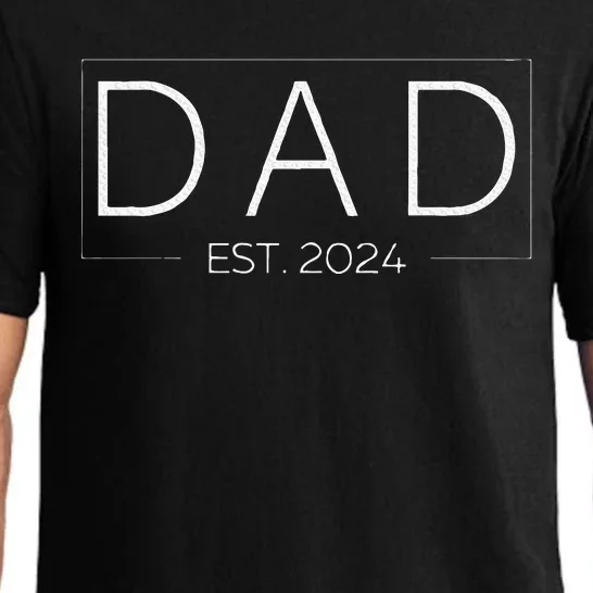 Dad Est. 2024 Promoted To Father 2024 Pajama Set