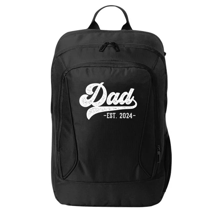 Dad Est 2024 Dad To Be Gifts New Dad City Backpack