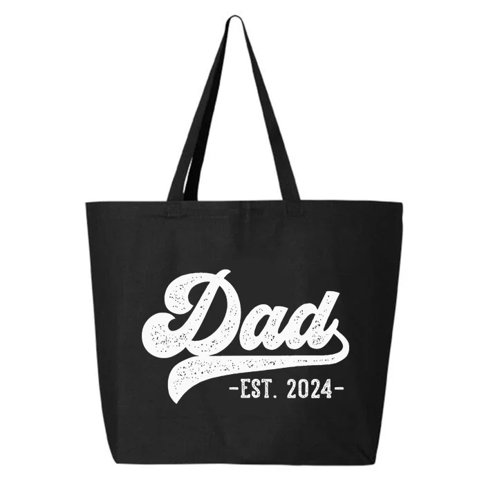 Dad Est 2024 Dad To Be Gifts New Dad 25L Jumbo Tote