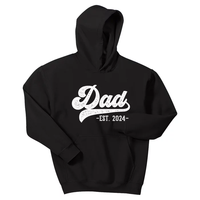 Dad Est 2024 Dad To Be Gifts New Dad Kids Hoodie