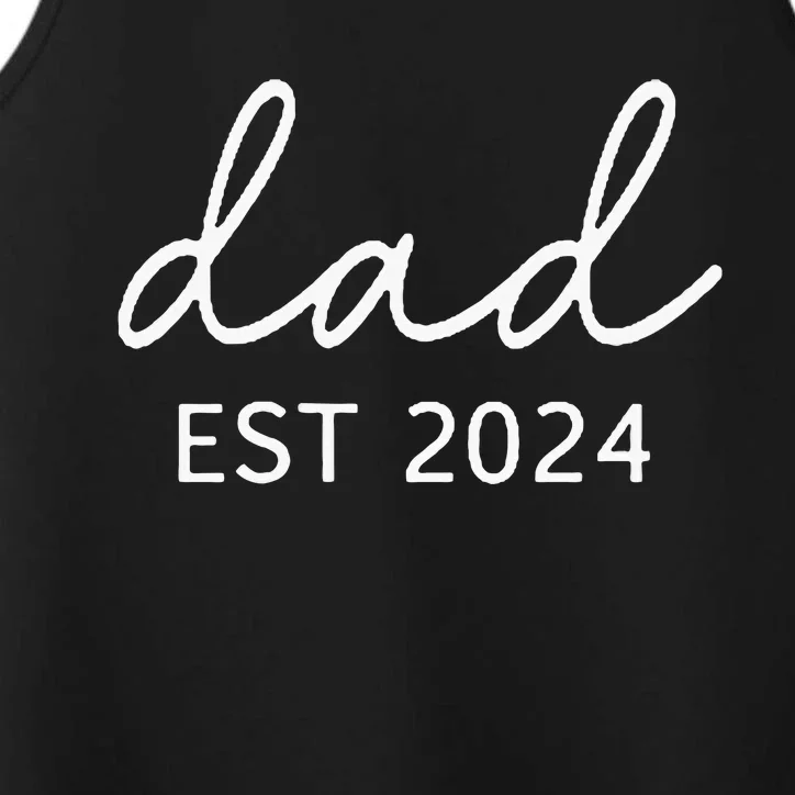 Dad Est 2024 Promoted To Daddy Performance Tank