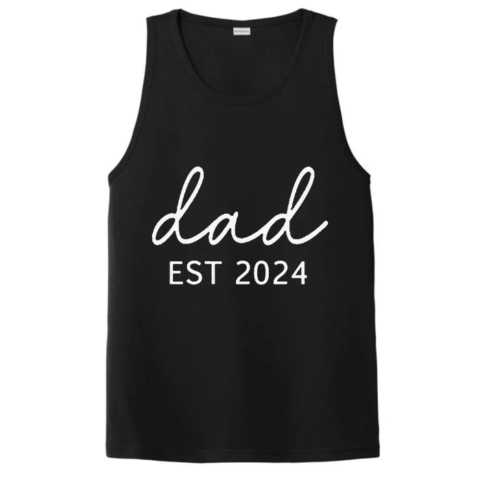 Dad Est 2024 Promoted To Daddy Performance Tank