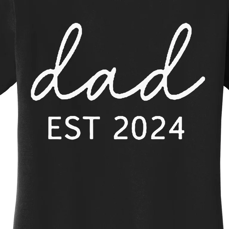 Dad Est 2024 Promoted To Daddy Women's T-Shirt