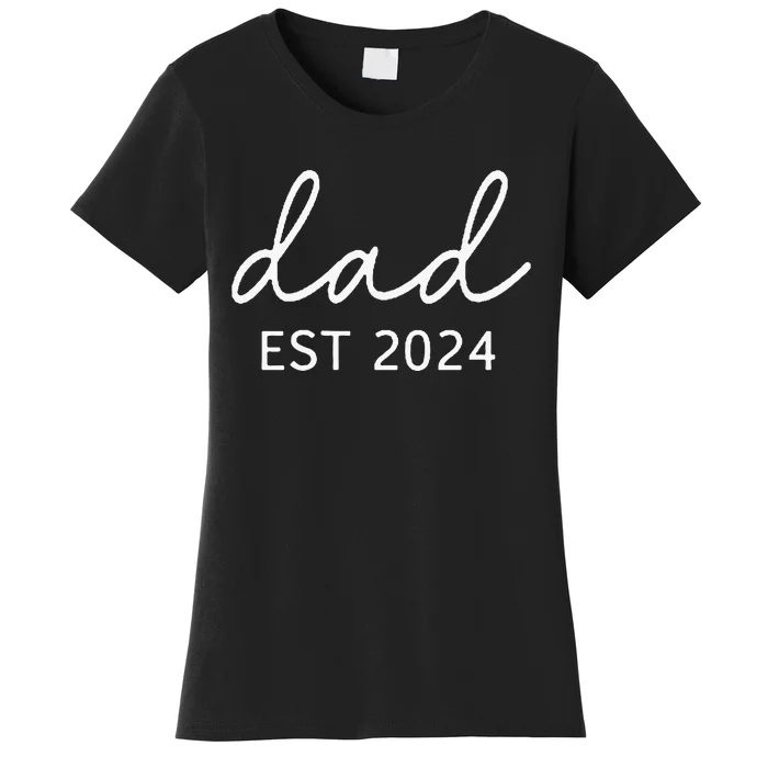 Dad Est 2024 Promoted To Daddy Women's T-Shirt