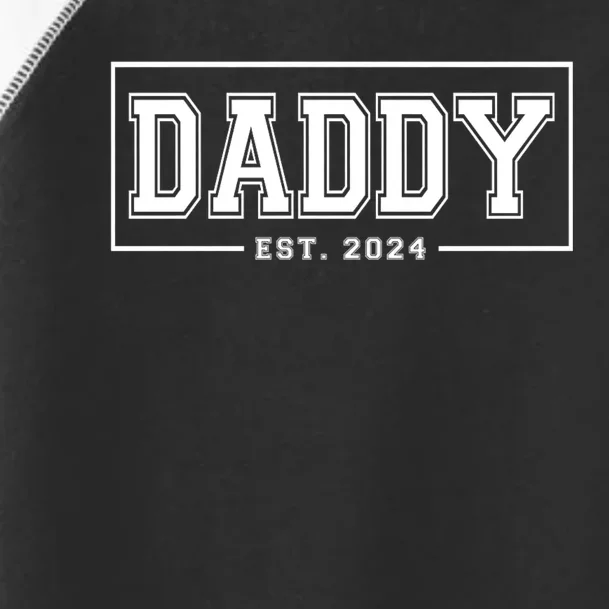 Daddy Est 2024 Promoted To Dad 2024 Pregnancy Announcement Toddler Fine Jersey T-Shirt