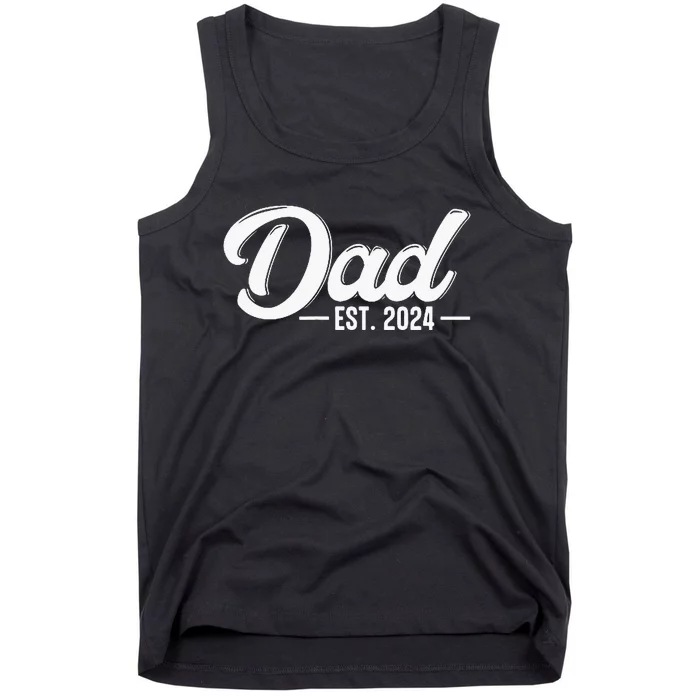 Dad Est. 2024 Soon To Be Dad Pregnancy Announcement Tank Top