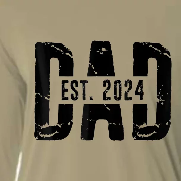 Dad Est. 2024 Gift Dad Fathertobe 2024 Fathers Day Cooling Performance Long Sleeve Crew