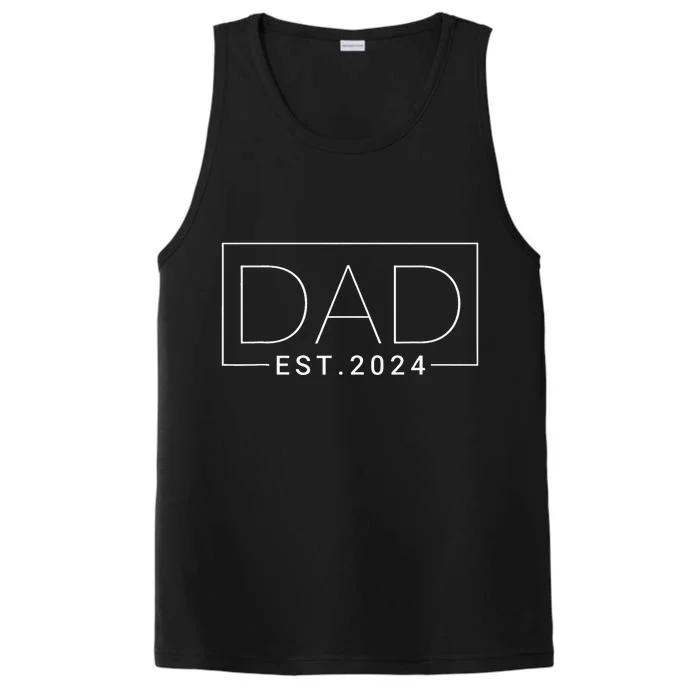 Dad Est 2024 New Dad Gift For Dad Anniversary Performance Tank