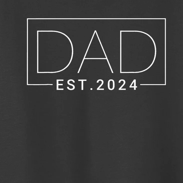 Dad Est 2024 New Dad Gift For Dad Anniversary Toddler T-Shirt