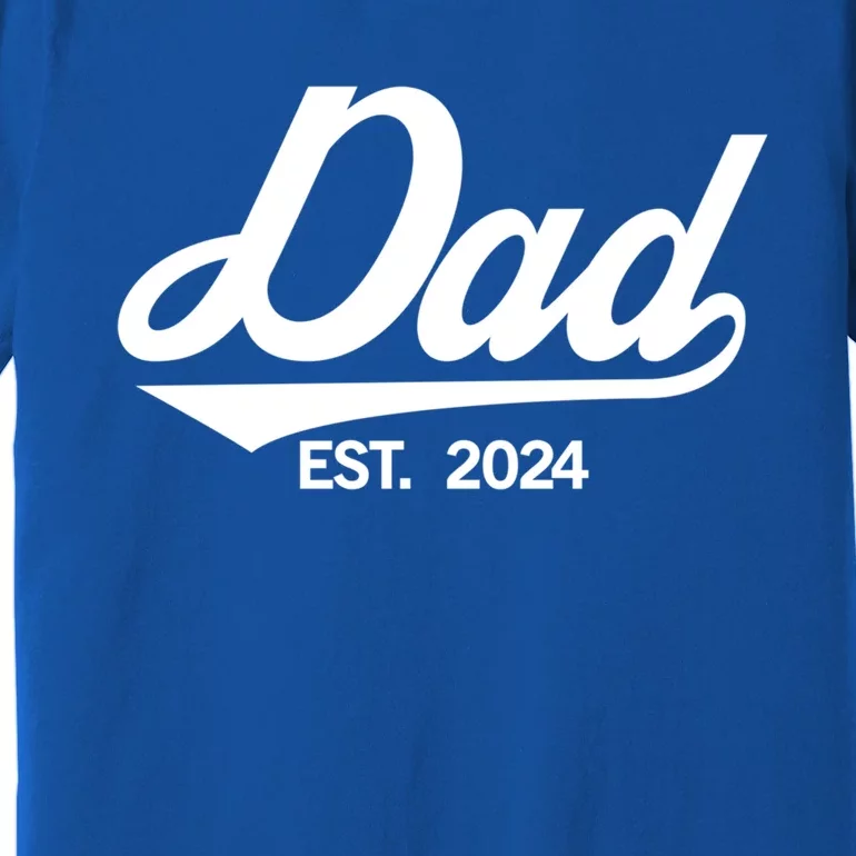 Dad Est 2024 FatherS Day Family Matching Daddy New Dad Funny Gift Premium T-Shirt