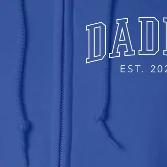 Daddy Est 2024 New Dad Fathers Day Gift Full Zip Hoodie