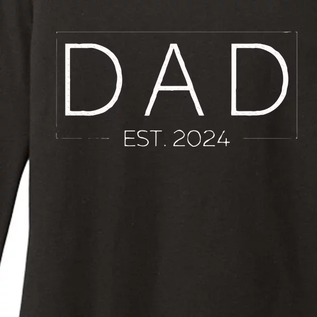 Dad Est. 2024 Promoted To Father Womens CVC Long Sleeve Shirt