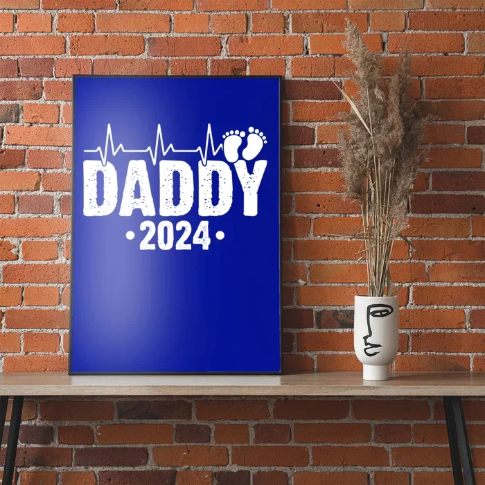 Dad Est 2024 First Fathers Day 2024 Promoted To Daddy Cool Gift Poster
