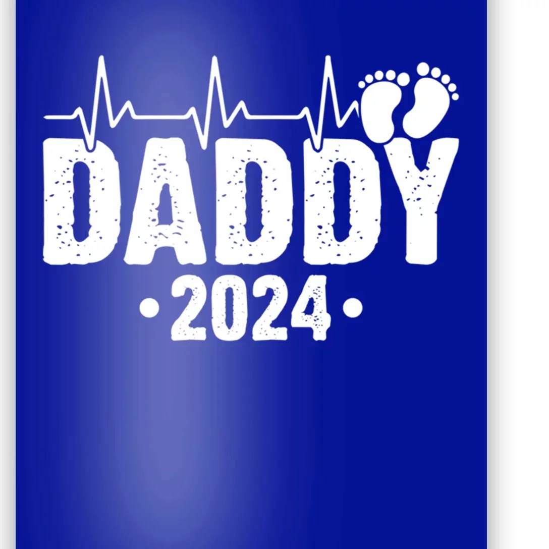 Dad Est 2024 First Fathers Day 2024 Promoted To Daddy Cool Gift Poster