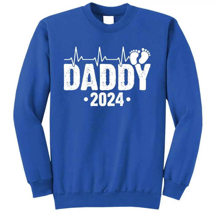 Dad Est 2024 First Fathers Day 2024 Promoted To Daddy Cool Gift Tall Sweatshirt