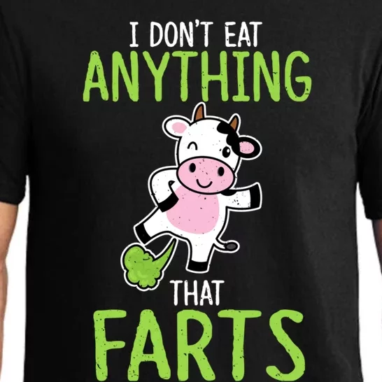 Dont Eat Anything That Farts Vegan Vegetarian Cows Gift Pajama Set